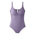 thumbnail image 7 of BSDJILFG Push Up Swimsuits for Women Backless Cutout Swimwear Ribbed Knit Ruched Bodysuit Bathing Suit, 7 of 7