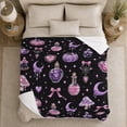 thumbnail image 5 of Mystical Potion Moon Scene Whimsical Mood, Cozy Friendship Quote Scene, Warm Flannel Blanket for Living Room and Reading Nook, Art Lovers Appreciation Gift, Playful Home Decor, 5 of 9