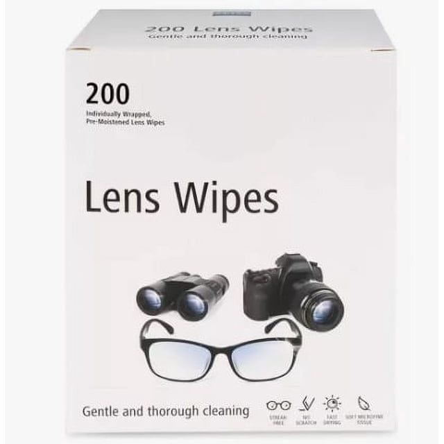 200 Toallitas Limpia Lentes Húmedas En Tejido Microfino