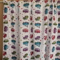 thumbnail image 2 of Cotton Curtain Automobile Print 58 Inch Wide Cars and Trucks White, 2 of 3