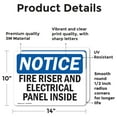 thumbnail image 2 of (2 Pack) Fire Riser And Electrical Panel Inside OSHA Notice Sign, 2 of 7