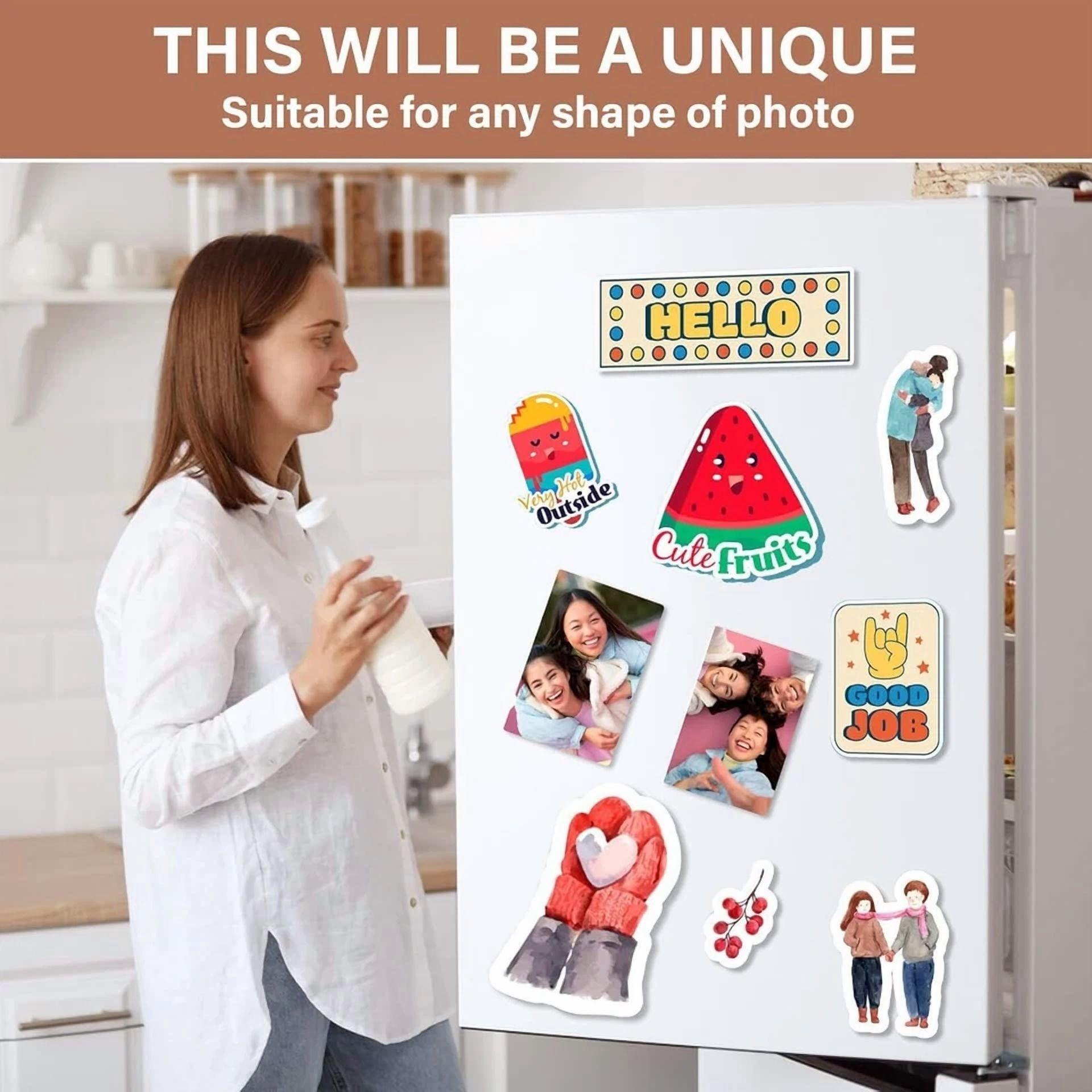 10X Flexible Sticky Magnet Sheets Self-Adhesive Cuttable Magnetic Paper Fridge