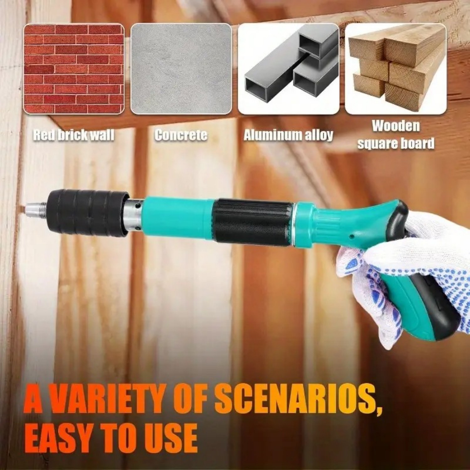 5 Speed Regulating 250 Pegs Set Wall Channel Slotted/Home Decoration Nail Gun