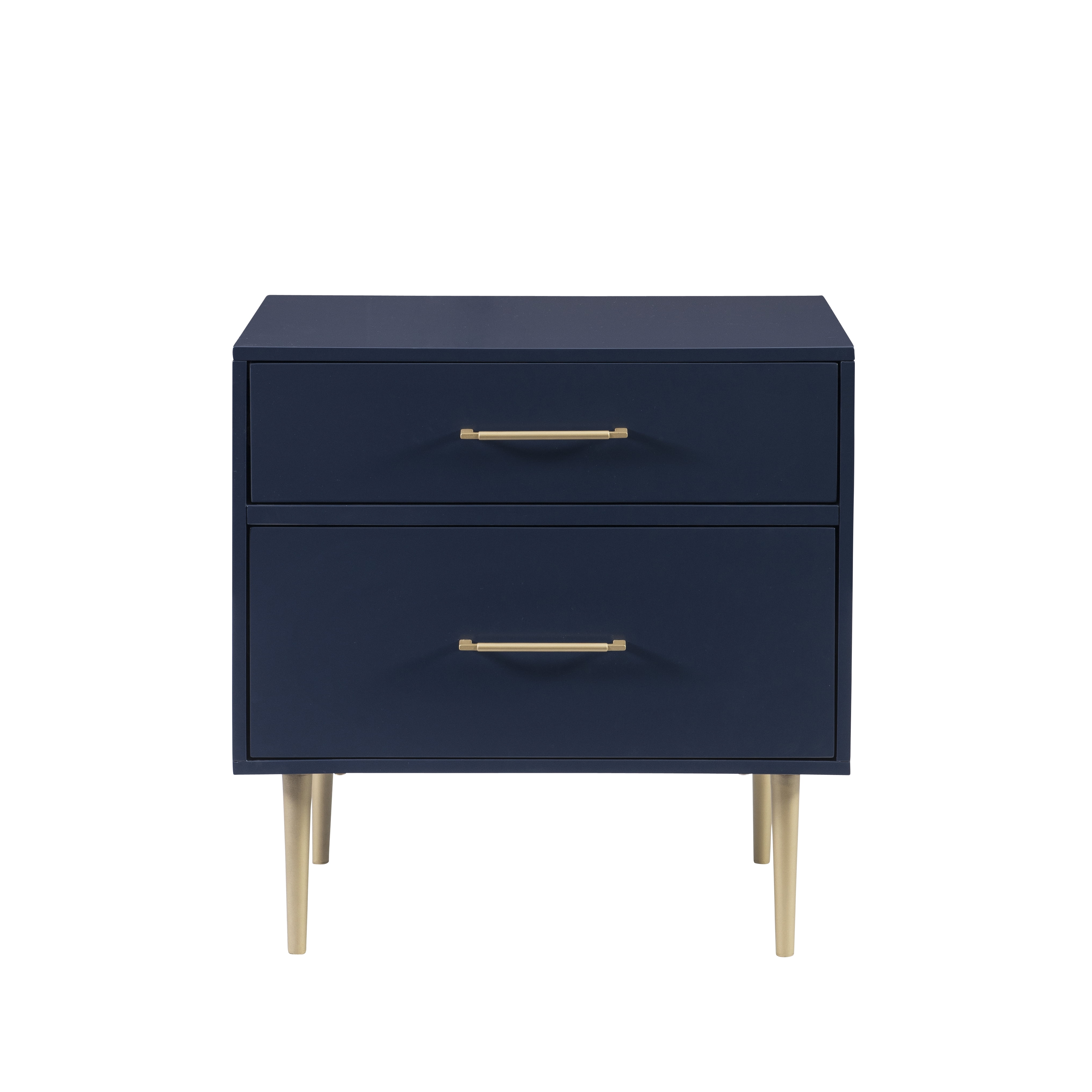 Linon Galena 2-Drawer Nightstand, Navy