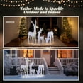 thumbnail image 3 of VINGLI Lighted Reindeer Christmas Decoration, 3-Piece Deer Family Set with Pre-lit 270 LED, Christmas Deers for Outdoor Indoor Ornament with Ground Stakes and Zip Ties, Plug-in, Iridescent, 3 of 7