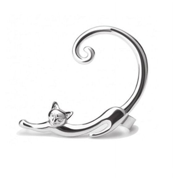 AOOOWER Lovely for Cat Ear Cuff Tiny Pet Wrap Cartilage Stud Cuff Minimalist Jewe