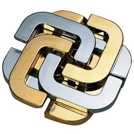 Cryptic Cross Cast Brain Teaser Metal Puzzle