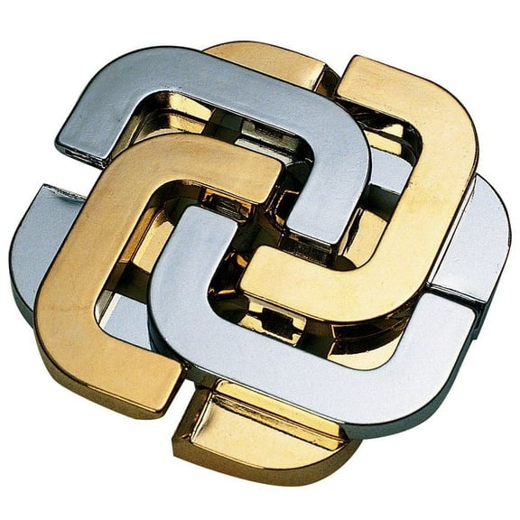 Cryptic Cross Cast Brain Teaser Metal Puzzle