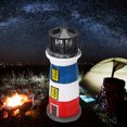 thumbnail image 2 of 2 Solar Panel Lighthouse LED Light Garden Leuchtturm Beacon Lamp Home Decor, 2 of 7