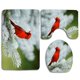 thumbnail image 1 of ABPHQTO Precioso pájaro rojo ancho Juego de alfombras de baño de 3 piezas Alfombra de baño Alfombra de contorno y tapa de inodoro ABPHQTO  Cont-CHAPPLE-23154, 1 of 2