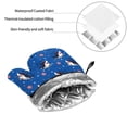 thumbnail image 7 of Oven Mitts and Pot Holders 4 Piece, Cartoon Happy Glasses Cute Shark High Heat Slip Resistant Oven Mitt and Trivets Set Kitchen Oven Glove Pot Holders for Cooking Baking Grilling, 7 of 7