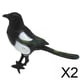 thumbnail image 1 of Figuras de aves,Magpie Simulación Pájaro Jardín al aire libre Patio,Arte de la yarda del césped de la casa Modelo emplumado del pájaro,Apoyo de fotografía animal pájaro artificial, 1 of 8