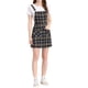 thumbnail image 2 of Vestido de tirantes ajustables de cuadros para mujer Inspire Chic en azul marino, 2 of 7