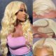 thumbnail image 1 of Alipeacock 613 peluca frontal de encaje rubio cabello humano 13x4 cuerpo onda encaje frente pelucas cabello humano pre arrancado con pelo de bebé 150% densidad brasileño encaje frontal pelucas de cabe, 1 of 5