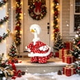 thumbnail image 5 of SHENGXINY Christmas Porch Goose Outfit Snowflake Print Dress with Plush Hat Porch Goose Clothes for Patio Home Outdoor Decoration, 5 of 9