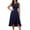 Navy, variant on Women's Party Formal Wedding Guest Modest Prom Long High Low Evening Dress Navy S