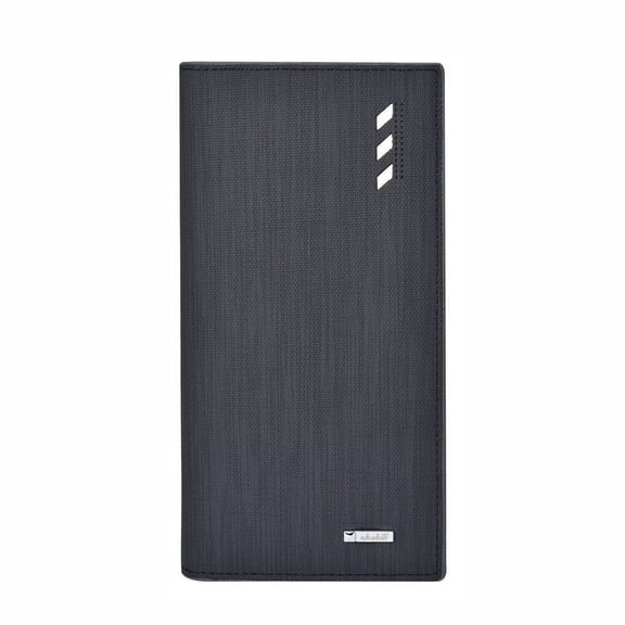 Long Wallet for men, RFID Blocking Bifold Leather Wallet, Men's Long Slim Wallet with ID Window and Multiple Card Slots