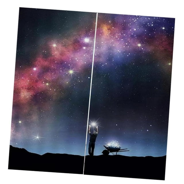 DOLITY Set 2 Panels Photo Printing 3D Curtains sky