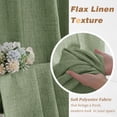 thumbnail image 3 of Patin Green Valances for Windows 2 Panels 52 x 18 Inch, Light Filtering Faux Linen Textured Small Kitchen Curtains, Rod Pocket Rustic Valances Curtains for Bedroom Cafe Basement, 3 of 10