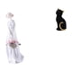 thumbnail image 1 of Figura De Gato De Porcelana, Estatua De Niña Nórdica, Escultura De Animal De Resina, Adorno Moderno Para Estantería, Armario, Escritorio, Entrada, Estantería, Dormitorio, 1 of 8