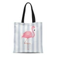 thumbnail image 1 of JSDART Canvas Tote Bag Pink Tropical Flamingo Home Reusable Handbag Shoulder Grocery Shopping Bags, 1 of 1