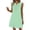 *Green, variant on VBVC Women's Sleeveless Lace Insert Split Neck Dress , Ladies' Casual Loose Mini Tunic Dress , Summer Solid Color Shift Dress For Women, S-3XL