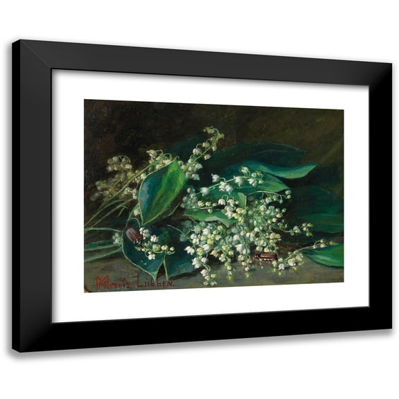 Marie Elisabeth Moritz-Lübben 14x11 Black Modern Framed Museum Art Print Titled - Lilies of the Valley