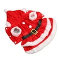 thumbnail image 2 of Vestido De Papá Noel Para MascotasVestido Rojo De Navidad Para MascotasCierre De Botón Lavable A MáquinaForro Polar Coralino De Doble CaraTranspirable Para Otoño ANGGREK Otros, 2 of 8