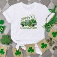 thumbnail image 1 of T-shirt de la Saint-Patrick pour Femmes Mode Col Rond Imprimé Manches Courtes T-shirt Décontracté Ample Hauts T-Shirts de la Saint-Patrick pour Femmes, 1 of 6