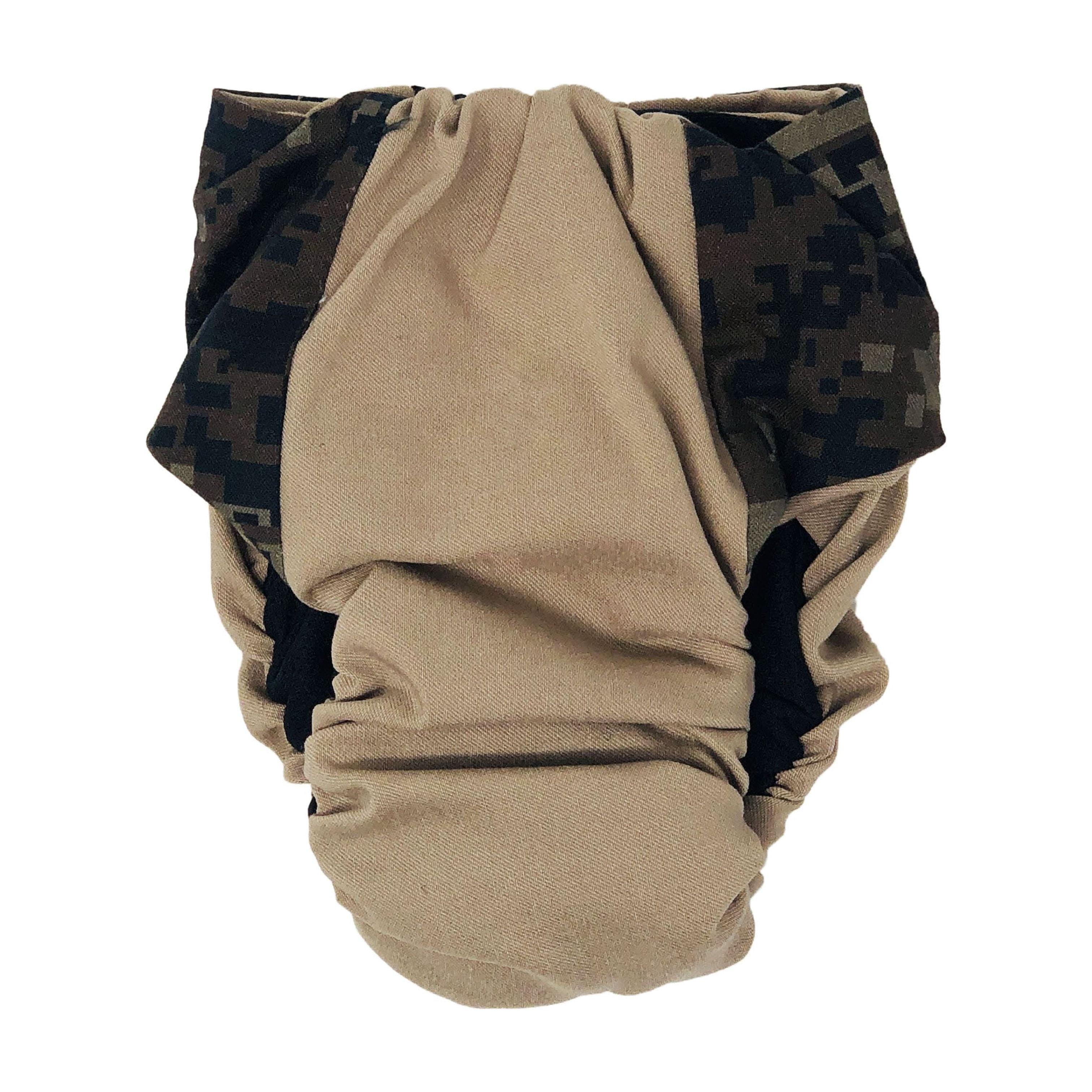 Barkertime Digital Camo on Beige Dog Diaper