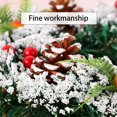 thumbnail image 4 of Pre Lit Christmas Wreath, Faux Christmas Wreath, 11.8 Inch Crestwood Spruce Wreath with White Lights, Decorated with Pine Cones and Berry Clusters, Green Plastic Indoor Outdoor Holiday Decor, 4 of 6
