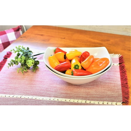 White Porcelain Bowl - Better Homes & Gardens Porcelain Side Serve Bowl, Set of 2