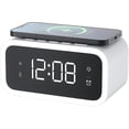 thumbnail image 1 of Reloj despertador con carga inalámbrica, hora, fecha, visualización de temperatura, dos fuentes de luz, luces nocturnas para oficina y dormitorio (hy), 1 of 5