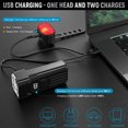 thumbnail image 4 of USB Rechargeable Bike Lights Set, 2000LM Bike Headlight LED, Super Bright Headlight Front Lights and Back Rear Taillight for All Bicycles Night Riding, Mountain, Road, 4 of 9