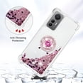 thumbnail image 4 of Glitter Clear Sparkly Bling Case for Xiaomi 12 Lite, Rugged Shockproof Flowing Liquid Floating Cover for Women with Ring Holder Phone Case for Xiaomi 12 Lite  Rose Gold, 4 of 14