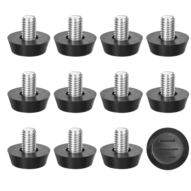Unique Bargains Adjustable Furniture Levelers, 12Pack M8x11x23mm Furniture Leveling Leg Screw in Threaded for Table, Chair