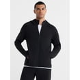 thumbnail image 2 of Athletic Works Men's Fusion Knit Full-Zip Jacket, Sizes XS-3XLT, Rich Black, 2 of 6