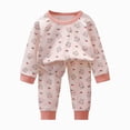 thumbnail image 6 of TOWED22 Toddler Baby Girl Boy Outfits Set 2 Piece Long Sleeve T Shirt and Pull on Pants Graphic Print Fall Winter Clothes Casual Clothing(Light Purple,1-2 Y), 6 of 6