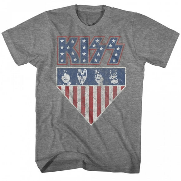 KISS T-Shirt Couleurs Drapeau Américain-Grand