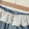 thumbnail image 6 of Pants for Girls Lace Trim Straight Leg Wide Leg Loose Fit Denim Jeans Teenage Bottoms, 6 of 8