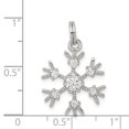 thumbnail image 2 of FB Jewels Sterling Silver Clear CZ Snowflake Charm, 2 of 2