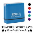 thumbnail image 2 of Printtoo Personalized Teachers&nbsp;Stamp Says Wonderful Work! Teachers Name Self-Inking Rubber Stamp Appreciation Message For School Classroom & Homework Supplies,Green-42 x 9 mm, 2 of 7