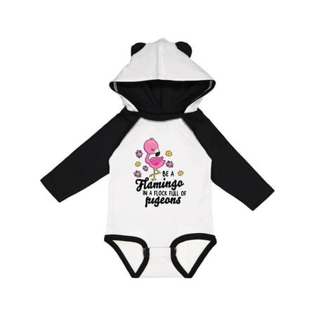 

Inktastic Be a Flamingo in a Flock of Pigeons with Flowers Gift Baby Girl Long Sleeve Bodysuit