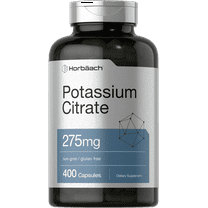 Potassium Citrate Capsules 275 mg | 400 Count | by Horbaach