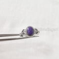 thumbnail image 5 of Natural Charoite Ring, Purple Charoite Gemstone Ring, Tiny Bohemian Ring, 925 Sterling Silver, Designer Womens Ring, Christmas Thanksgiving, Handmade Statement Jewelry, Natural Charoite, 5 of 8