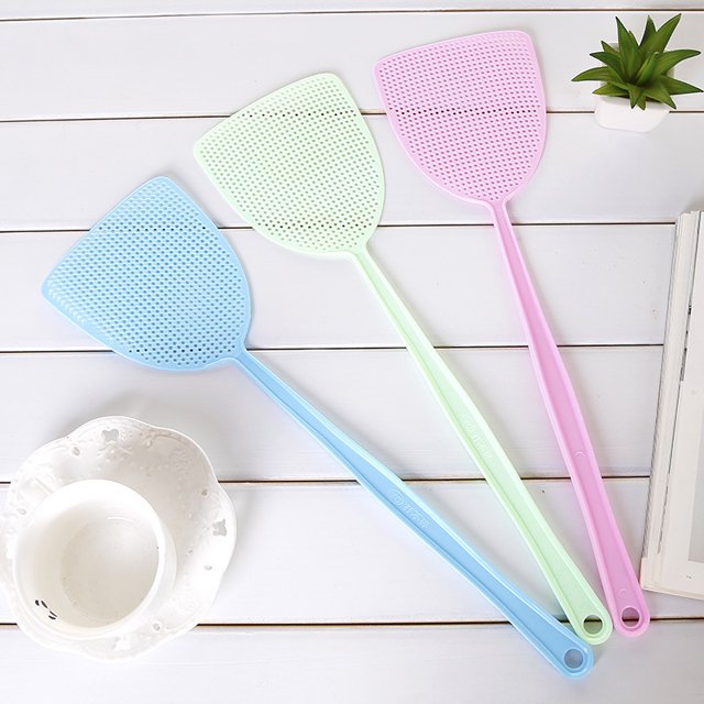 2 piezas matamoscas matamoscas de plástico matamoscas coloridos portátiles, matamoscas agradable para el control de plagas, protección contra mosquitos, protección contra moscas (rosa) ZefeiWu 1327533582209