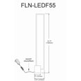 thumbnail image 2 of Dainolite FLN-LEDF55-MB Matte Black Floor Lamp, 2 of 4