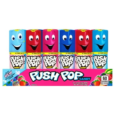 Push Pop, Candy Lollipops, Assorted Fruity Flavors, Sucker Candy, 12.0 oz, 24 Count