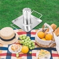 thumbnail image 3 of Bearachild Juego de pollo asado a la barbacoa de acero inoxidable, parrilla de pollo, lata para asar pollo, asador de aves de corral para barbacoa Cocina y Comedor Bearachild HA014861-00, 3 of 6