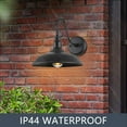 thumbnail image 5 of GOALPLUS 2 Pack Outdoor Gooseneck Light for Farmhouse, 10" Dome Black Exterior Barn Lights for Porch, 5 of 10
